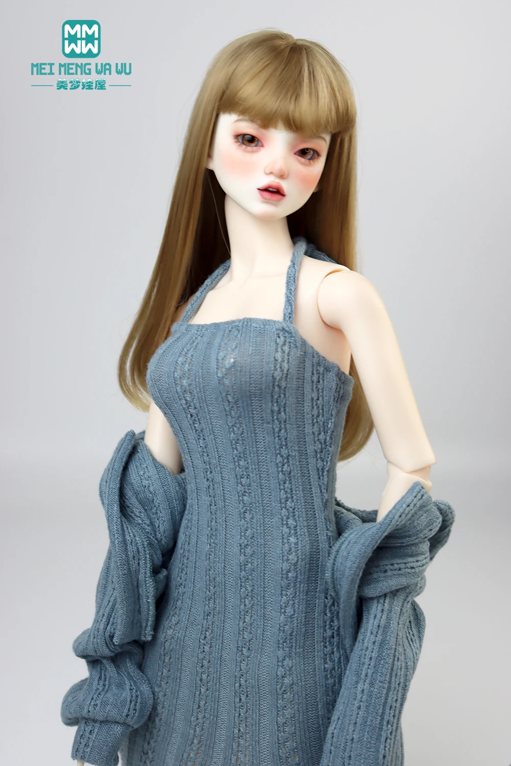 Doll Clothes Fashion Halter Slit Knit Skirt Fits 43-60cm 1/4 1/3 BJD Doll Clothes DD SD13 Doll Accessories