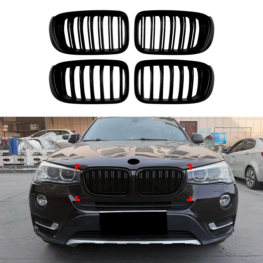 

High Quality Single And Double Line LED Illuminated Grille Modification Accessories Fit For BMW X3 F25 X4 F26 LCI 2014-2017