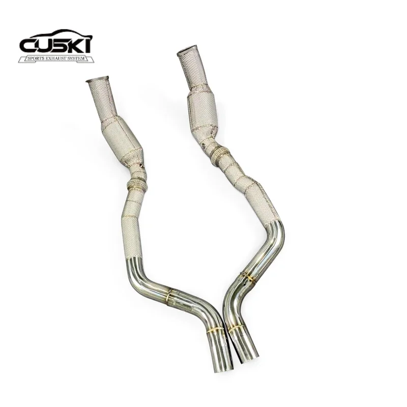 

High performance exhaust components suitable for Chrysler 300c 5.7 2004-2014 stainless steel exhaust downpipe with heat shield