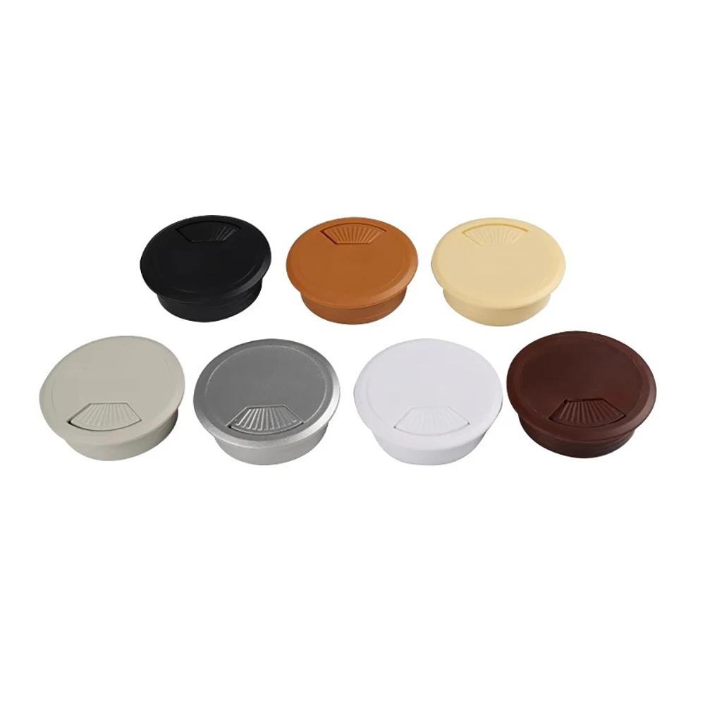 35mm-80mm Desk Wire Hole Cover ABS Plastic Table Cable Organizer Cable Cord Grommet Table Cable Hole Cover Cable Outlet Port