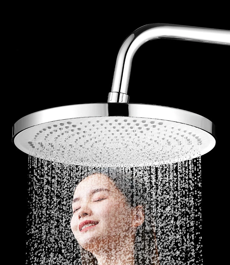 Neuer 25CM Druckverstärkter Deckenmontierter Duschkopf mit Supercharge-Technologie, Großer Durchfluss, ABS-Verstärkter Hochdruck-Regenduschkopf – Detail 1