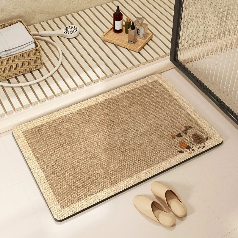 Bathroom absorbent diatom mud toilet  doormat toilet toilet floor mat toilet carpet