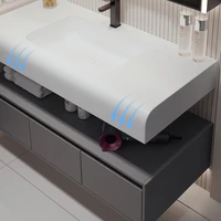 Light Luxury Hotel-style Bathroom Cabinets Integrated Basin Smart Mirror Bathroom Cabinets Home Storage Furniture Armoire JT40B 4