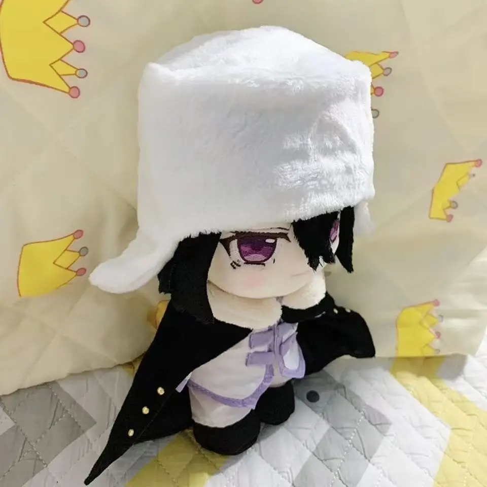 Stufted 20cm Anime Bungo Stray Dogs Fyodor Dostoyevsky Change Clothes Plush Cotton Dolls Toy for Kids Birthday New Year's Gift