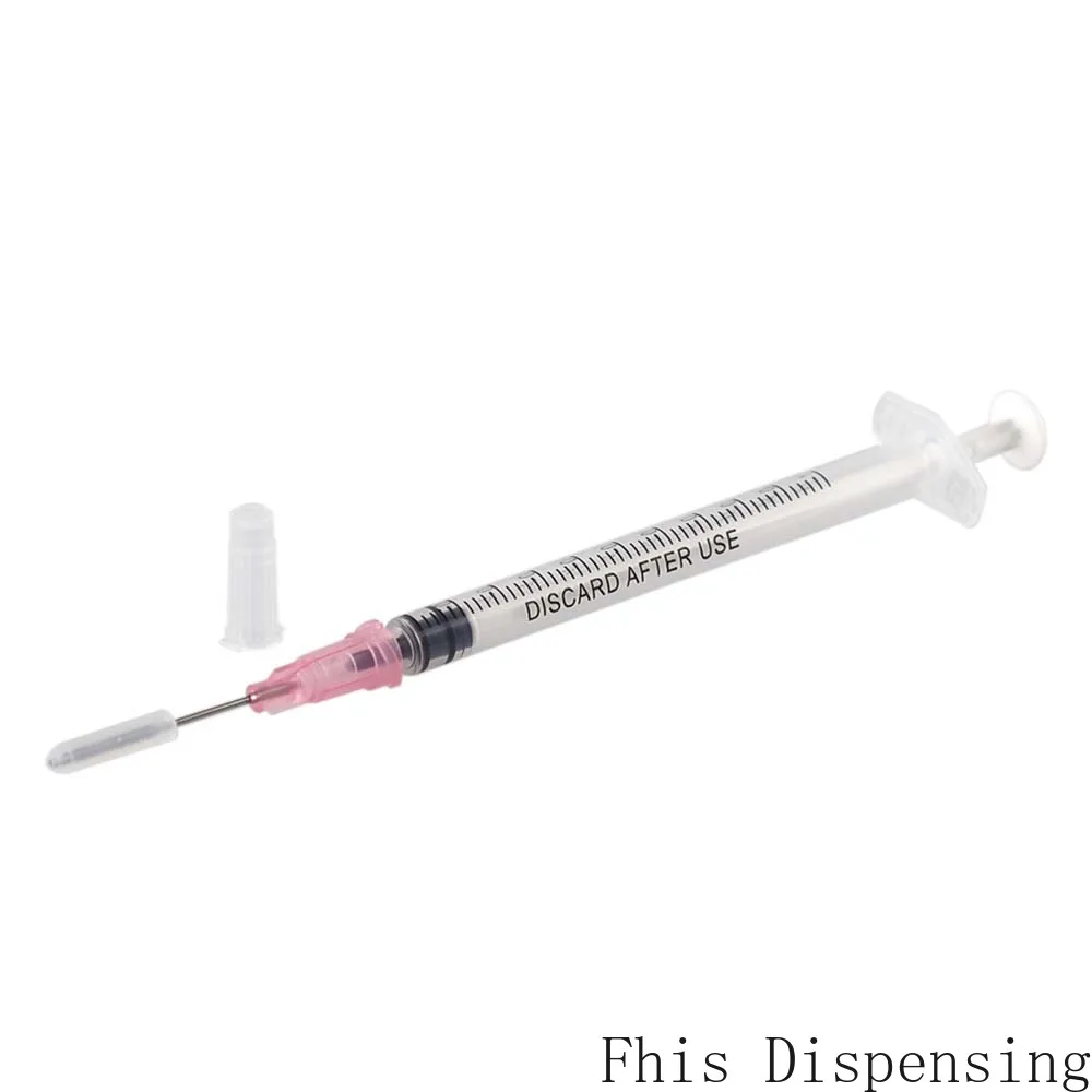 1ml Syringes with 20G 1 Inch Blunt Tip Needle and Storage Caps Great Pack of 20