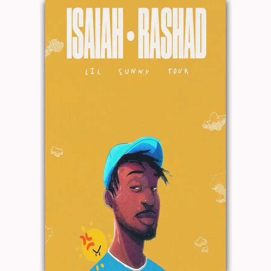 New Isaiah Rashad Lil Sunny Tour Music-Silk Art Poster Wall Sicker Decoration Gift