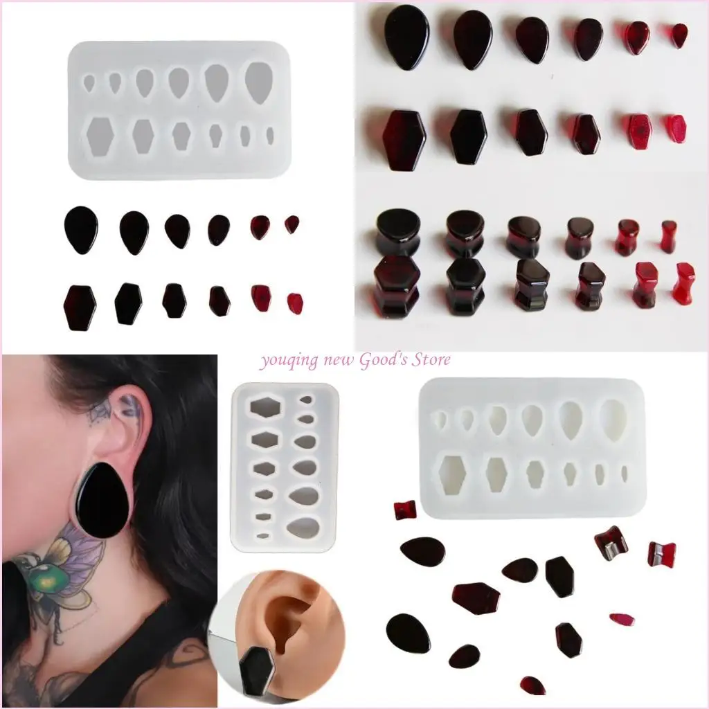 57QA Accuracy Silicone Ear Enlarger Mold Soft And Sturdy Silicone Mold For Custom Teardrop and Coffin Ear Creations