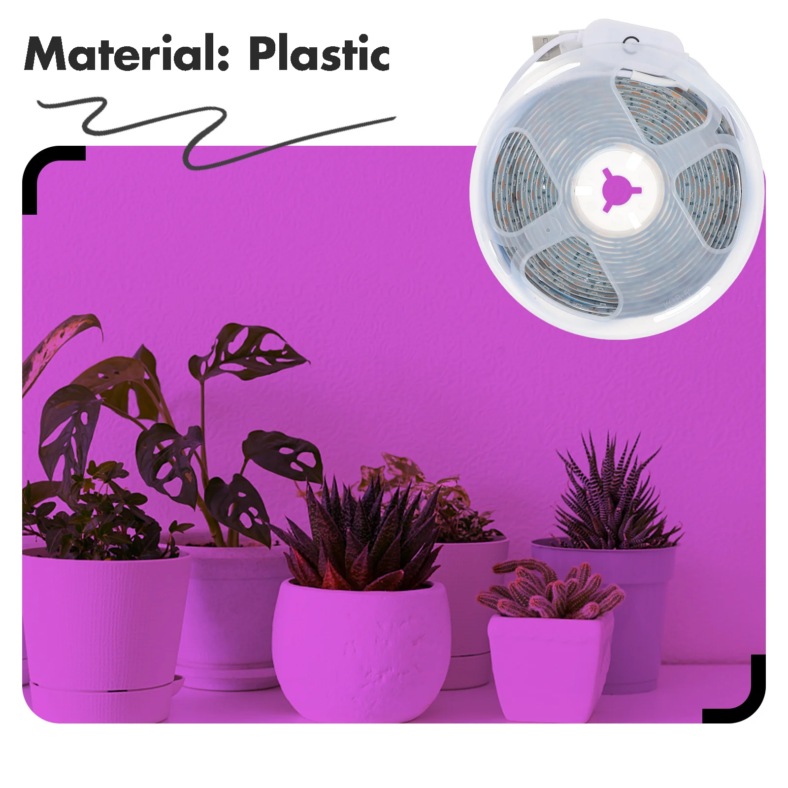 USB LED تنمو شرائط مصباح الطيف الكامل النبات شريط مصابيح يعزز تنبت تزهر مصباح النمو الداخلي LED تنمو شرائط مصباح #1