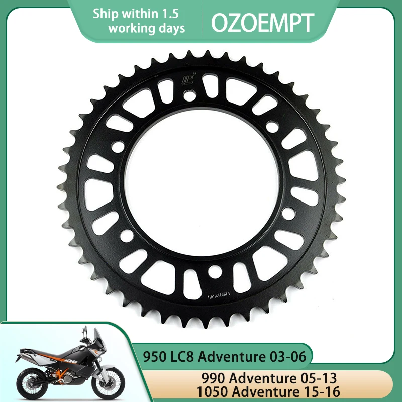 

OZOEMPT 525-42T Motorcycle Rear Sprocket Apply to 950 LC8 Adventure 03-06 990 Adventure 05-13 1050 Adventure 15-16