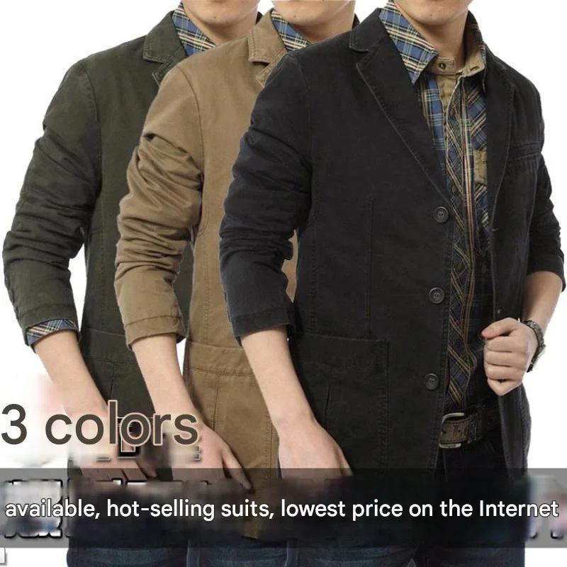 2025 new special price supply spring and autumn hot sale pure cotton men's casual suit jacket fashion small