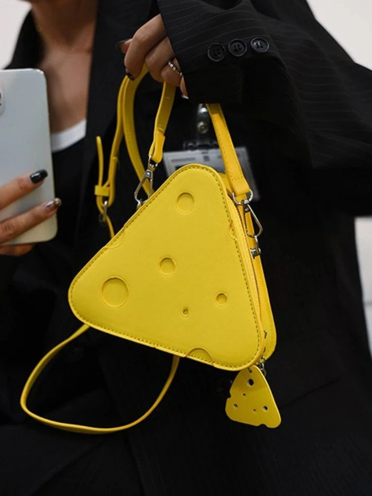 

Triangular Yellow Cheese Bag Daily Sac Femme Bolsos De Mujer Bolso Crossbady Lovely Bags for Woman Lipstick Earphone Purses