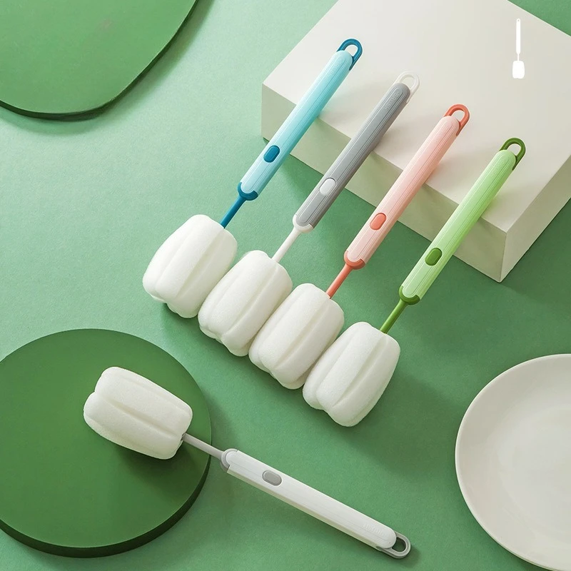 Cup brush  handle household cup brush special artifact bottle brush water cup brush cleaning and decontamination sponge brush