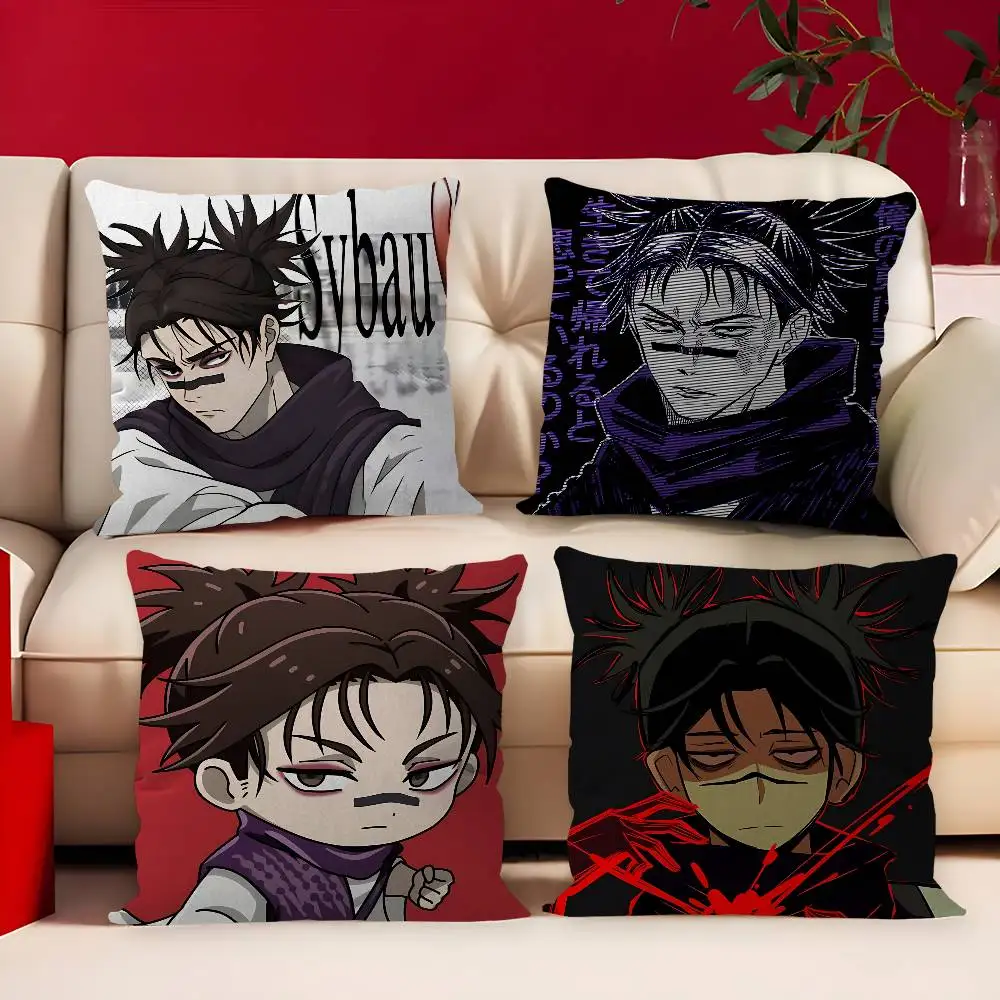 Choso Jujutsu Kaisen Anime Maple Design Cushion Cover Happy Autumn Harvest decor Holiday Decorati Pillow Cover
