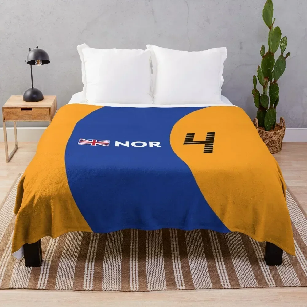 

F1 2021 - #4 Norris Throw Blanket Furry Cute Plaid Blankets Vintage For Baby Blankets
