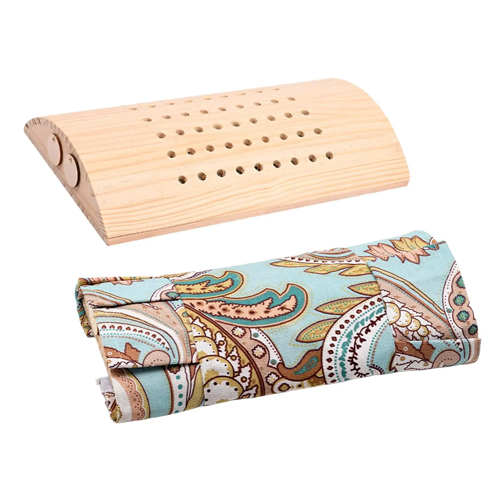 Breathable Wood Pillow Adjustable Temperature Ergonomic Neck Cushion Backrest for Fitness Relaxation