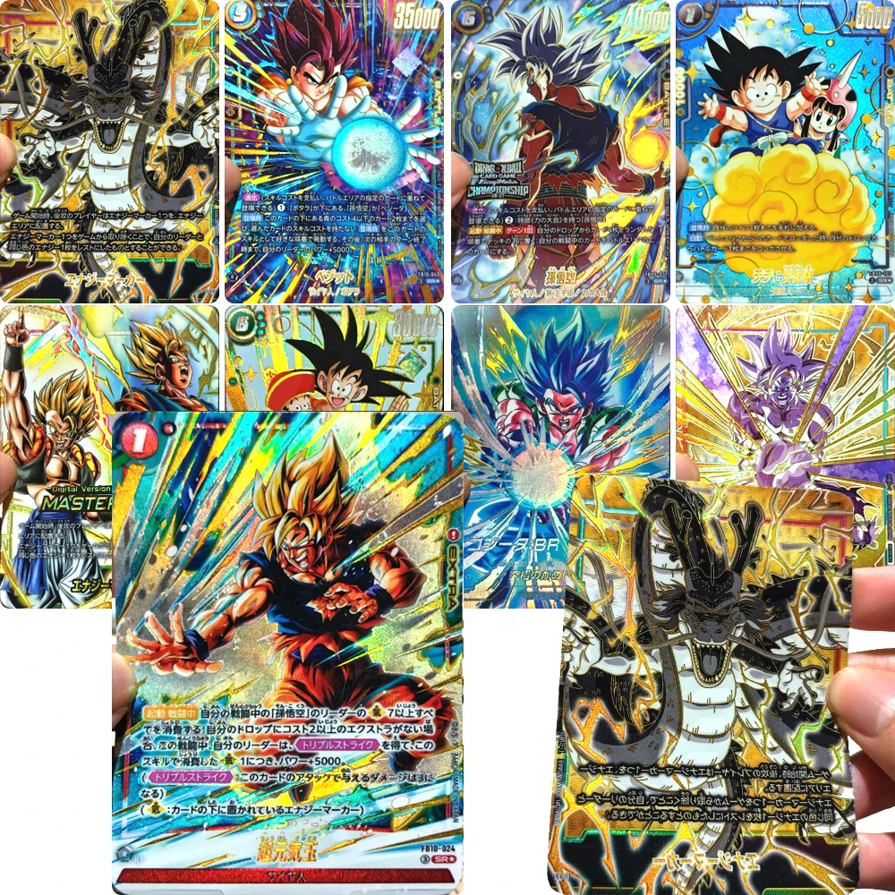 Anime characters Dragon Ball Super Son Goten Trunks DIY Homemade Bronzing Xtreme Collection card Christmas birthday gift toys