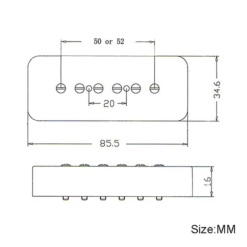 Vintage Alnico 5 guitarra captador, pescoço ou ponte captador, P90 guitarra acessórios, prata, preto, branco, creme, escolher