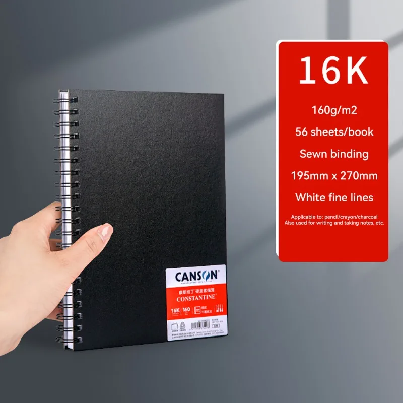 Imagem -06 - Professional Thickened Paper Sketchbook Notebook Material Escolar Diário Arte Pintura Lápis Caneta Papelaria 160g 16 k 32 k 64k