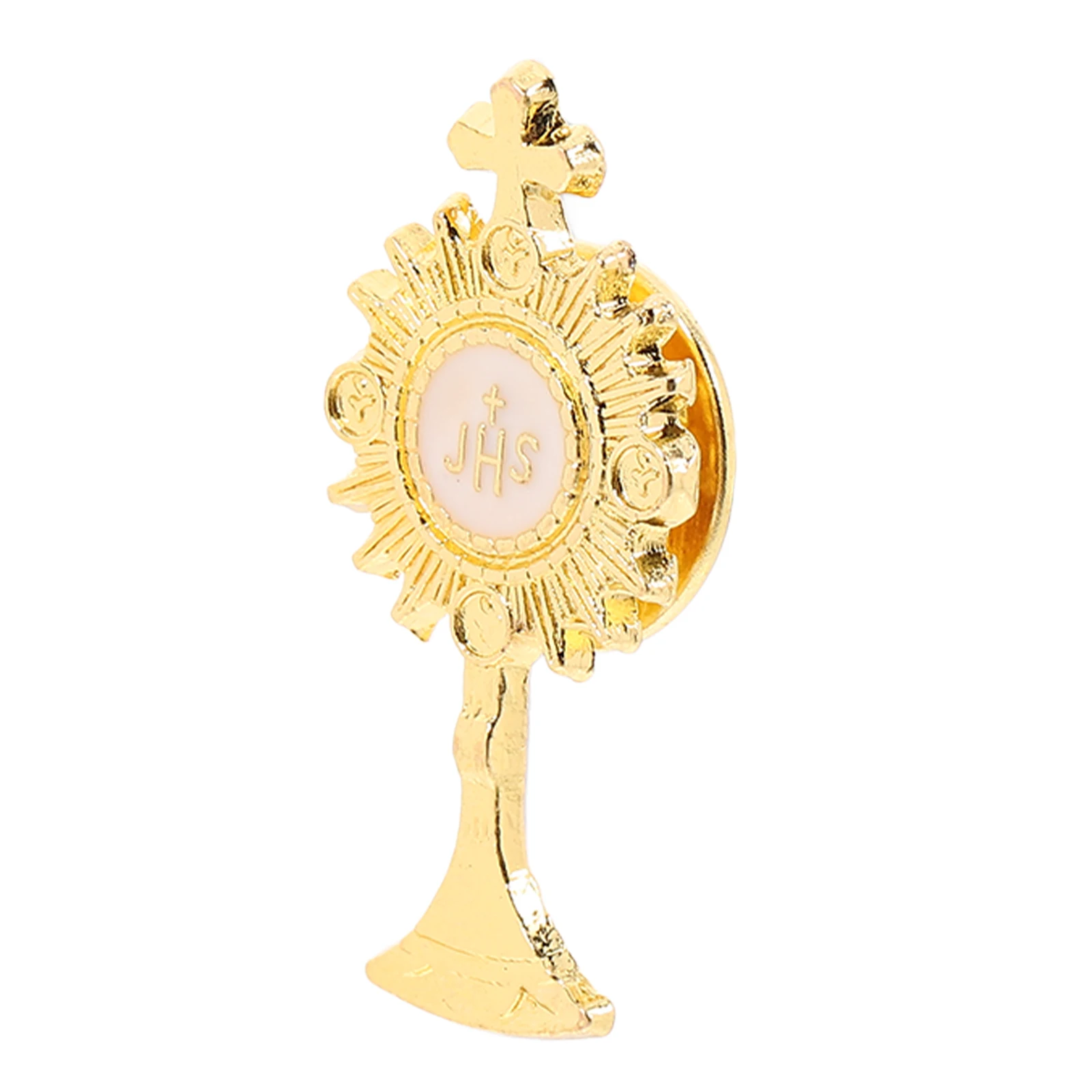 

1 Holy Communion Chalice Brooch Pin Breastpin Enamel Cross Jewelry Lapel Tie Religious Keepsake Zinc