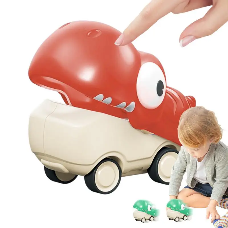 Pull Back Toy Car Cartoon Inertia Vehicle Toys Fall-resistant Press Inertia-Powered Animal Pull Back Drive Toy Vehicles For Over