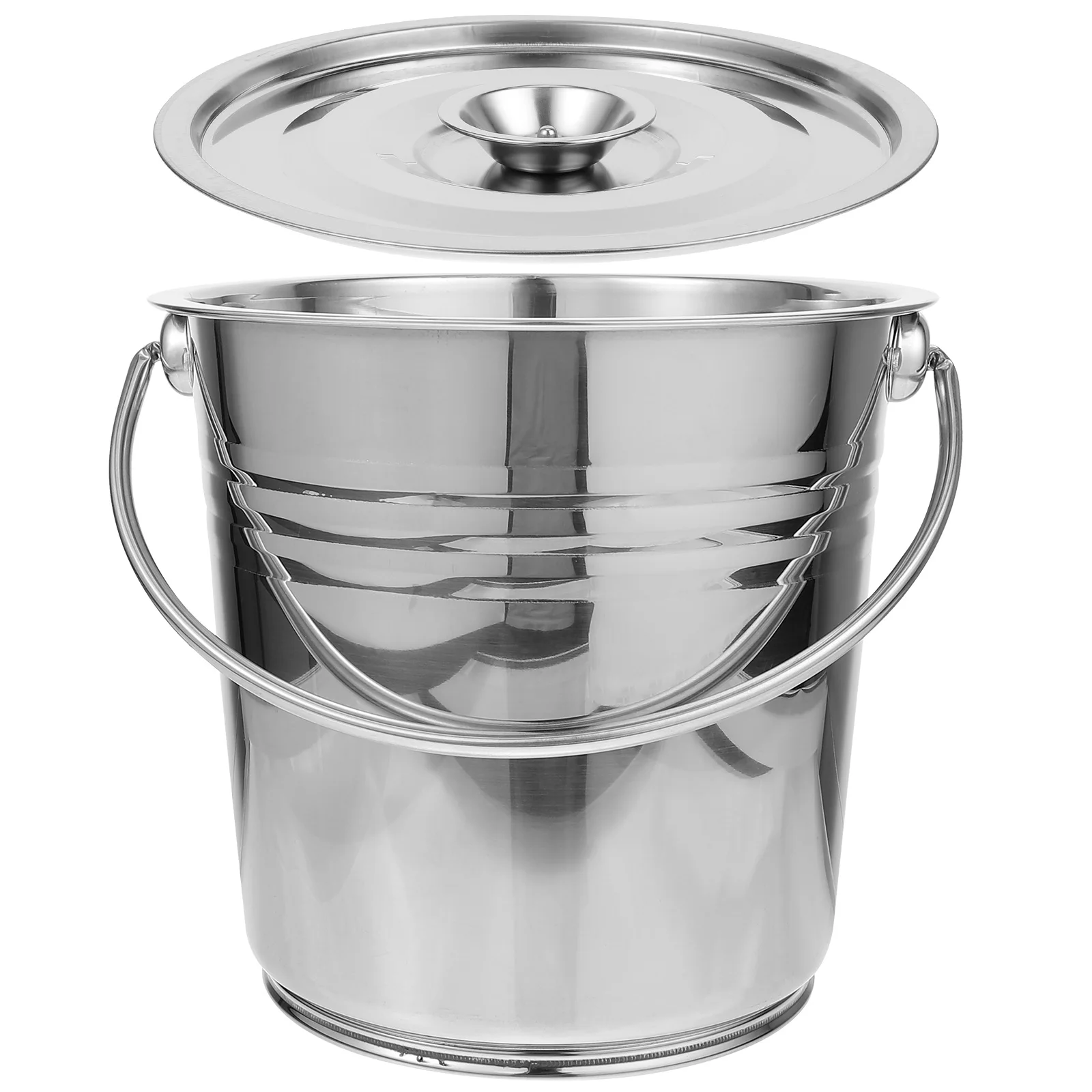 

26L Stainless Steel Ash Bucket With Lid For BBQ Charcoal Transfer Durable Storage Container Outdoor Furnace Camping Grill Coal