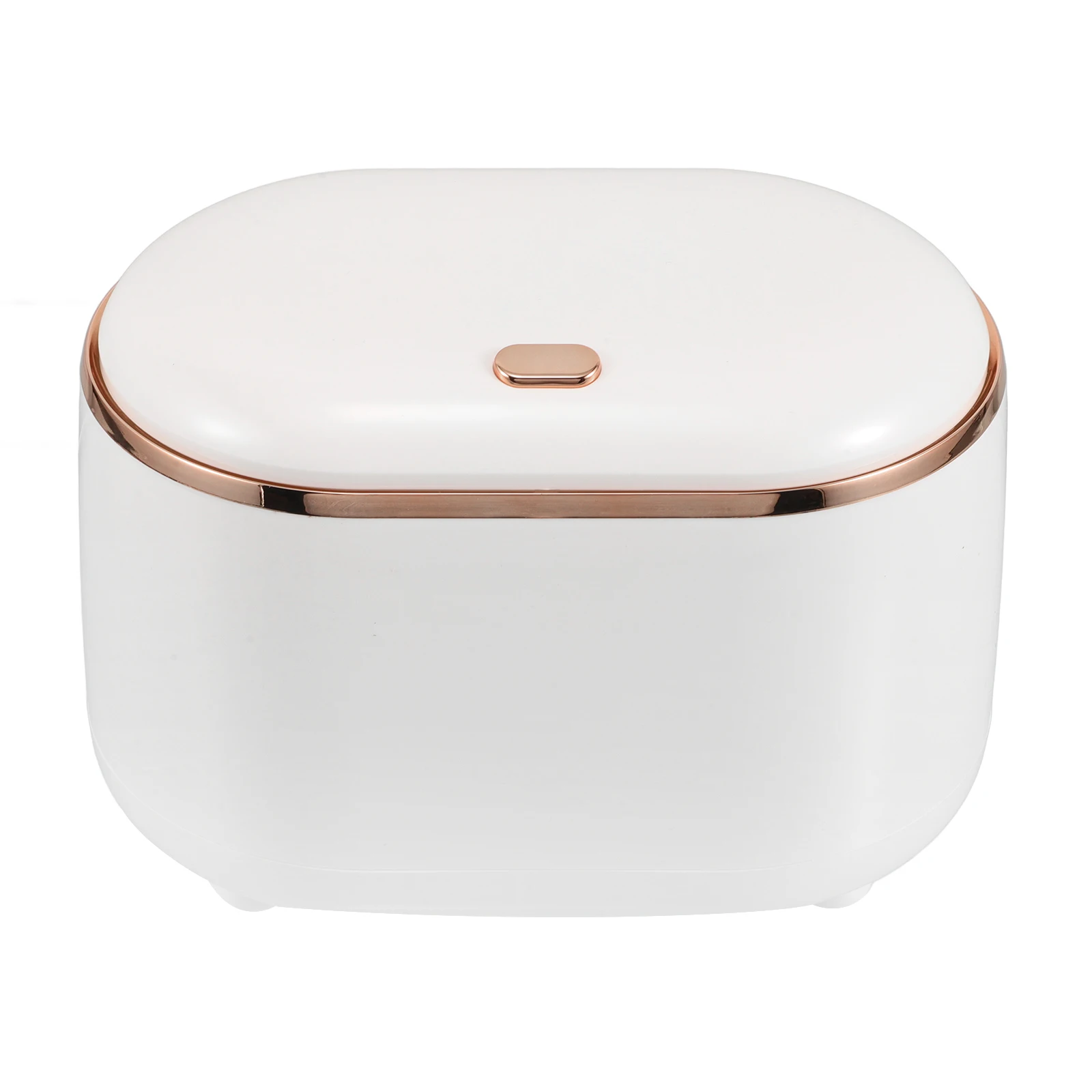 

Elliptical Push Lid Desktop Trash Can Office Home Plastic Garbage Bin Small Capacity Table Waste Basket for Kitchen