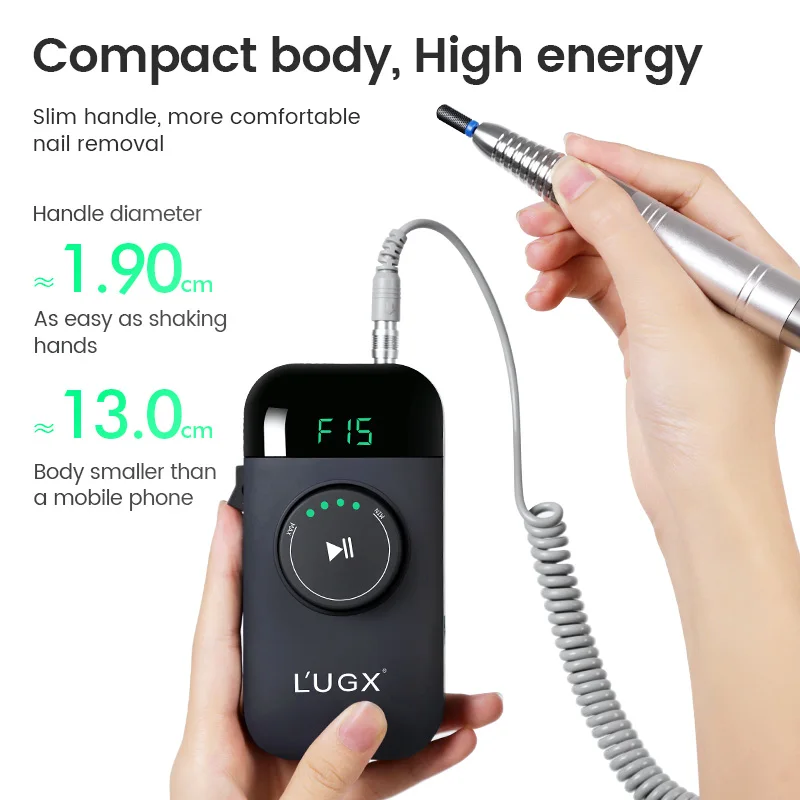 Profissional manicure elétrica máquina de broca do prego 35000rpm sem fio arquivo de unhas recarregável moedor de polimento para unhas