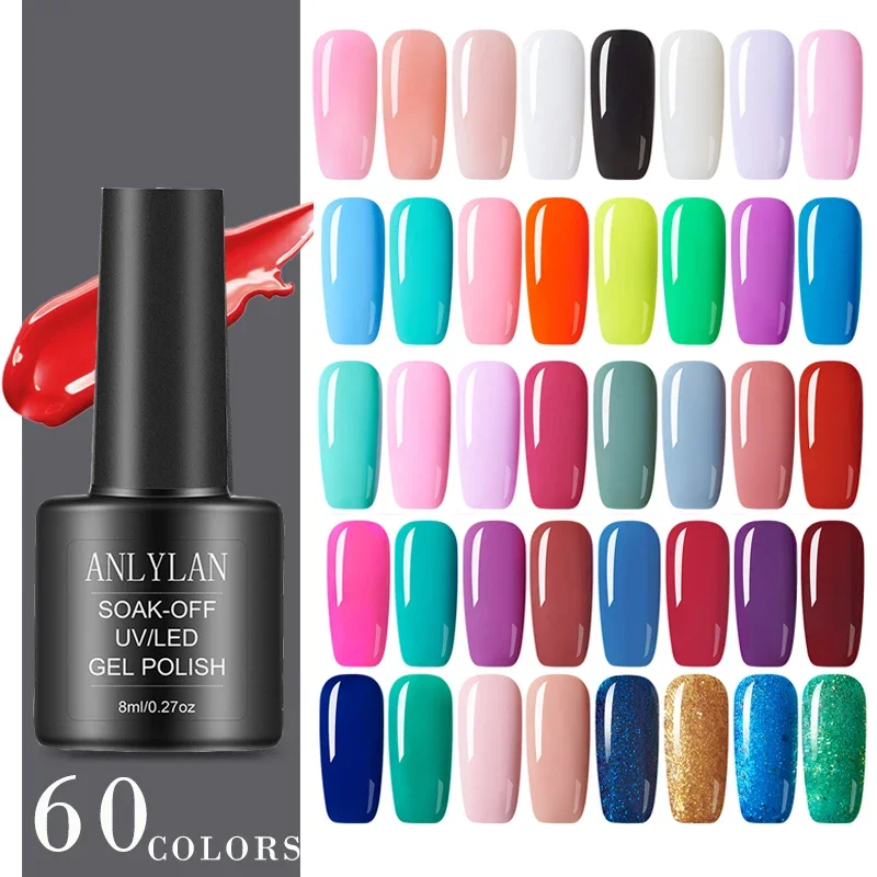 8ml Lucky Nail Paint Gel Polish Transaprent Color Base Coat Top Coat UV Gel Nail Polish Nails