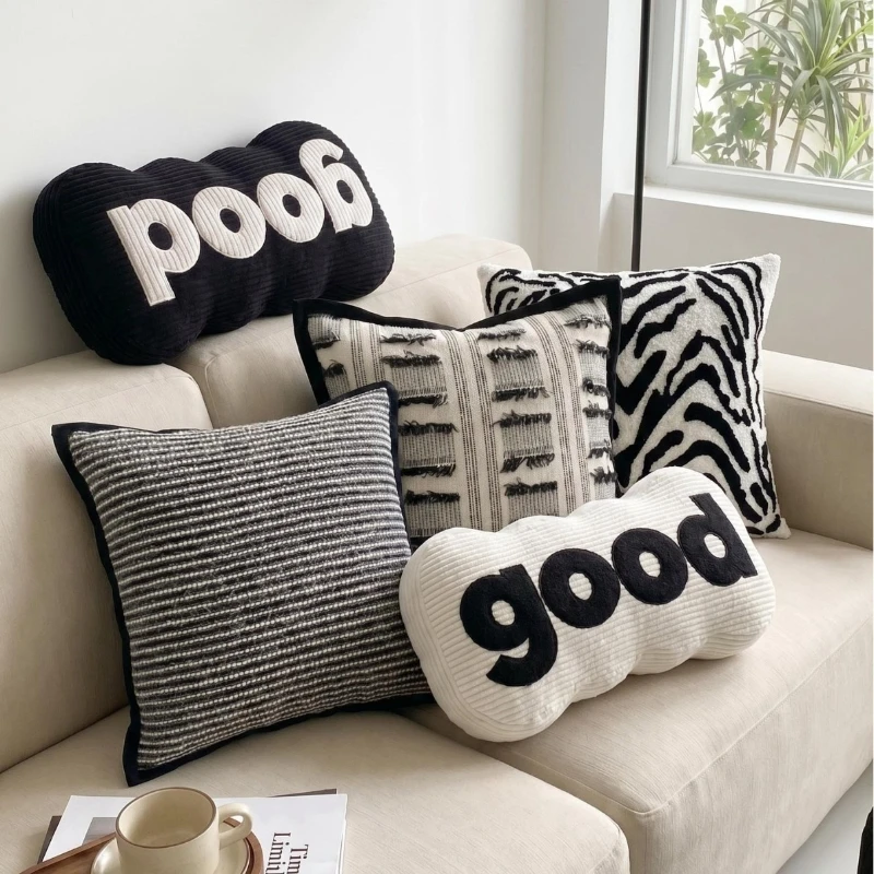 Luxury Long Letter Shaped Sofa Throw Pillow – Comfortable Good Cushion for Living Room Window