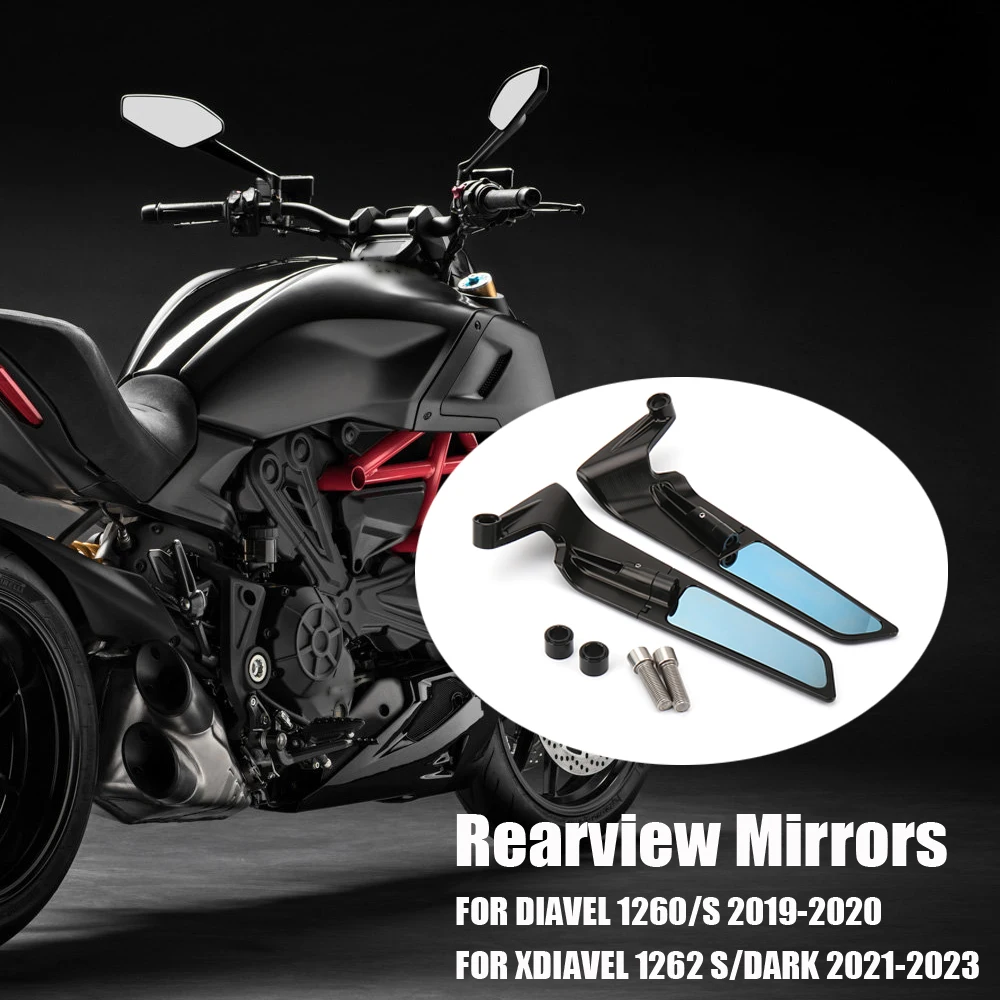 Motorcycle Rearview Mirrors HD Vision Side Mirror For Ducati XDIAVEL X Diavel 1262 S / Dark 2021-2023 DIAVEL 1260 S 2019-2020