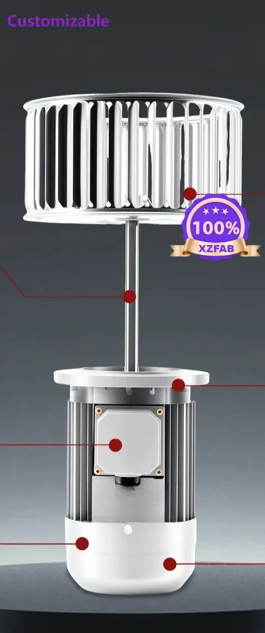 Factory Direct 2026 High temperature resistant extended shaft motor fan 370W stirring fan motor drying room drying oven hot