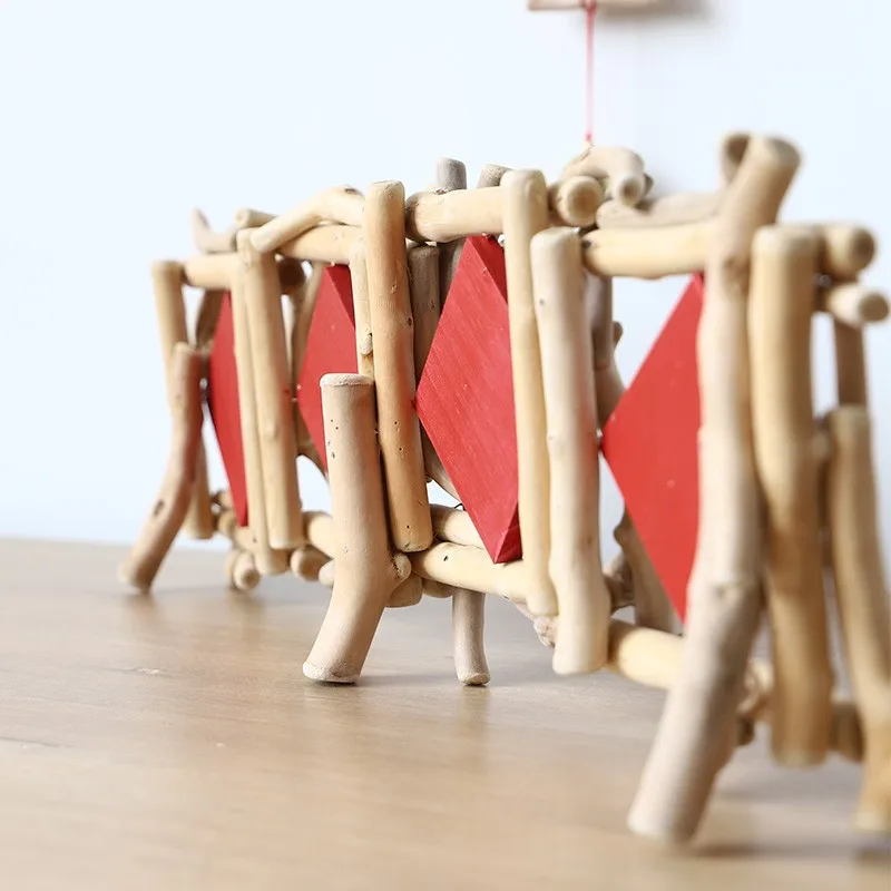 New Year's fortune Fulu fortune wooden ornaments, living room wine cabinet checkout page decorations, store housewarming