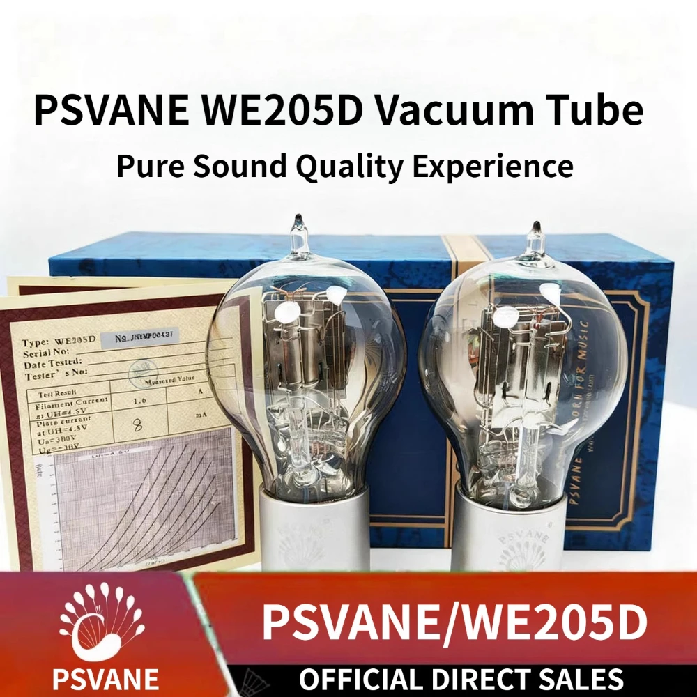 

Вакуумная лампа PSVANE WE205D - усилитель звука с теплым и детализированным звучанием, точное воспроизведение 1:1, конструкция в стиле старинных ламп