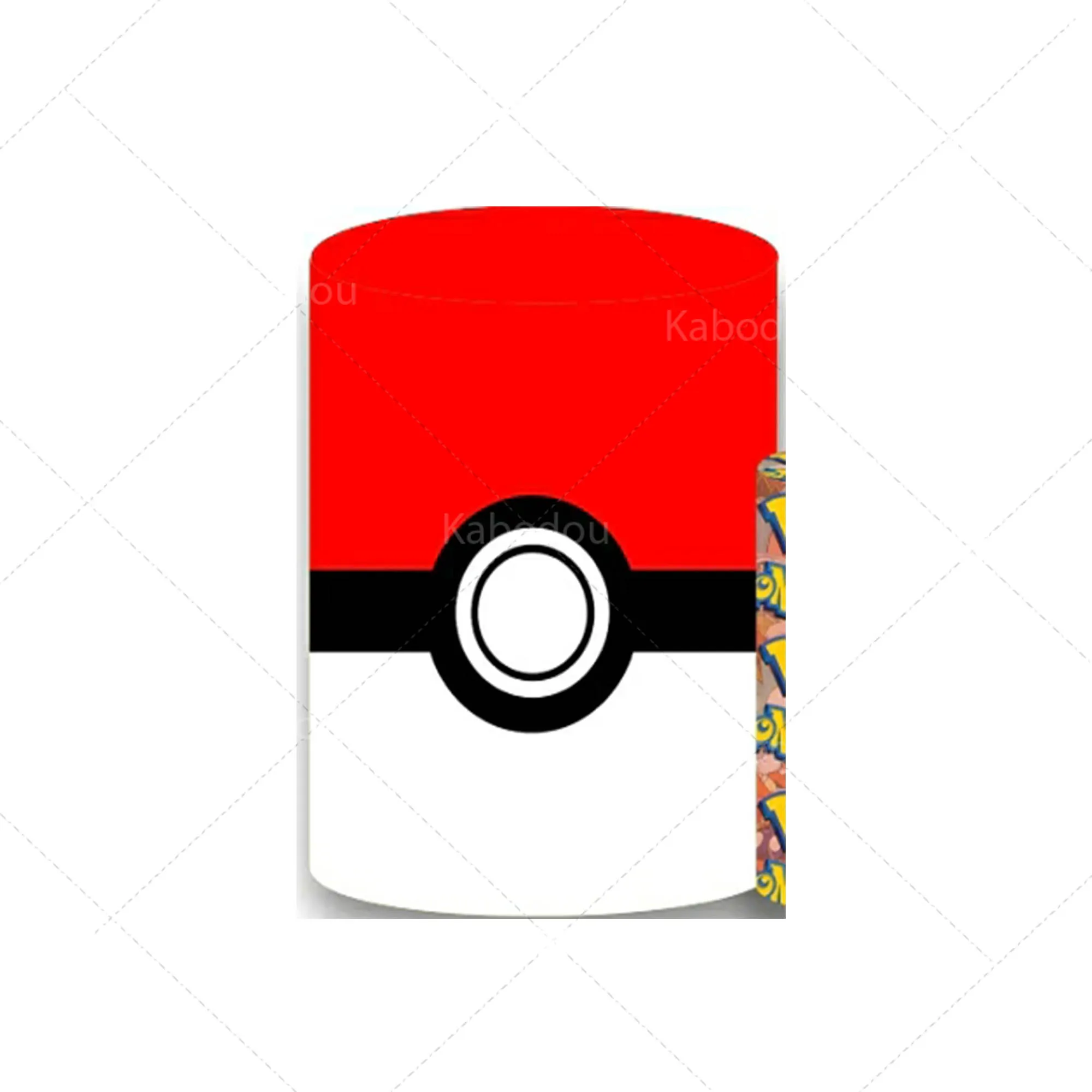 Pokemon Backdrop Round Boys Kids Birthday Party Decoration Photography Background Baby Shower Cylinder Cover Studio Props