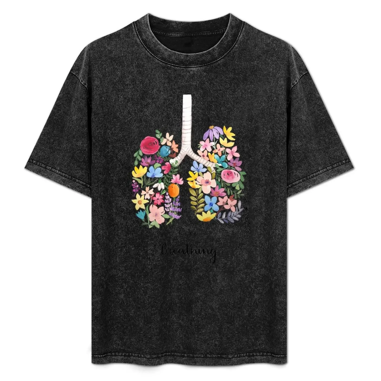 

Keep breathing T-Shirt custom t shirt customs design your own kawaii clothes shirts graphic tee T-shirts for men cotton
