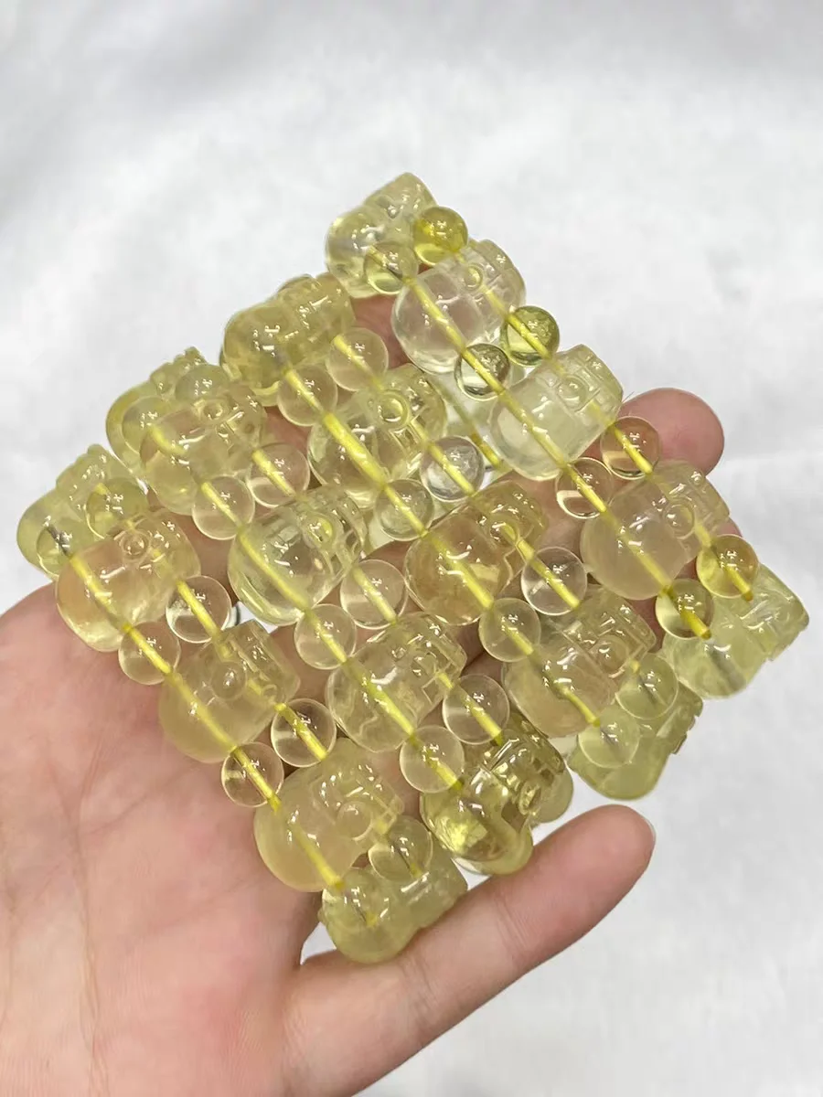 

Натуральный желтый цитрин кварцевый браслет Pi Xiu бусины драгоценный камень цитрин 18x12 мм камень богатый для женщин и мужчин AAAAAA