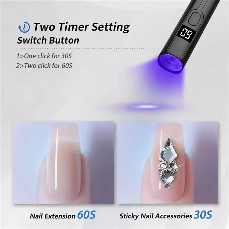 A76G-mini uv led lâmpada secador de unhas 365uv ultravioleta cura violeta luz usb recarregável detector de dinheiro lanterna luz mão b
