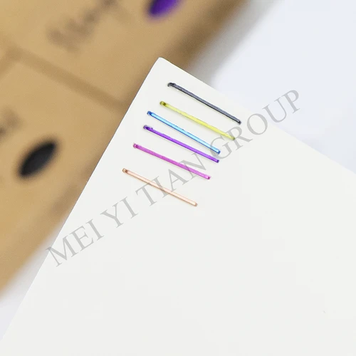 Imagen 2 del producto Caja de grapas de colores para oficina, suministros de papelería escolar, 6 cajas, grapas estándar, recarga 26/6, tamaño 5700