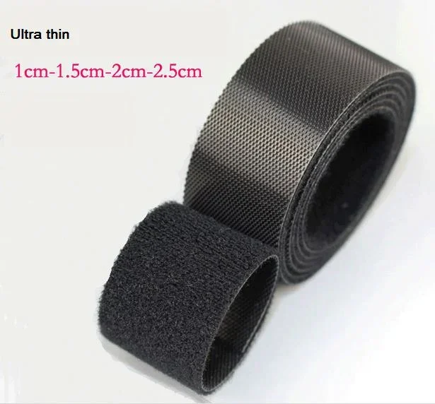 5meters black self adhesive strong Short Hook and loop tape Back to  Cable Tie Nylon  fastener