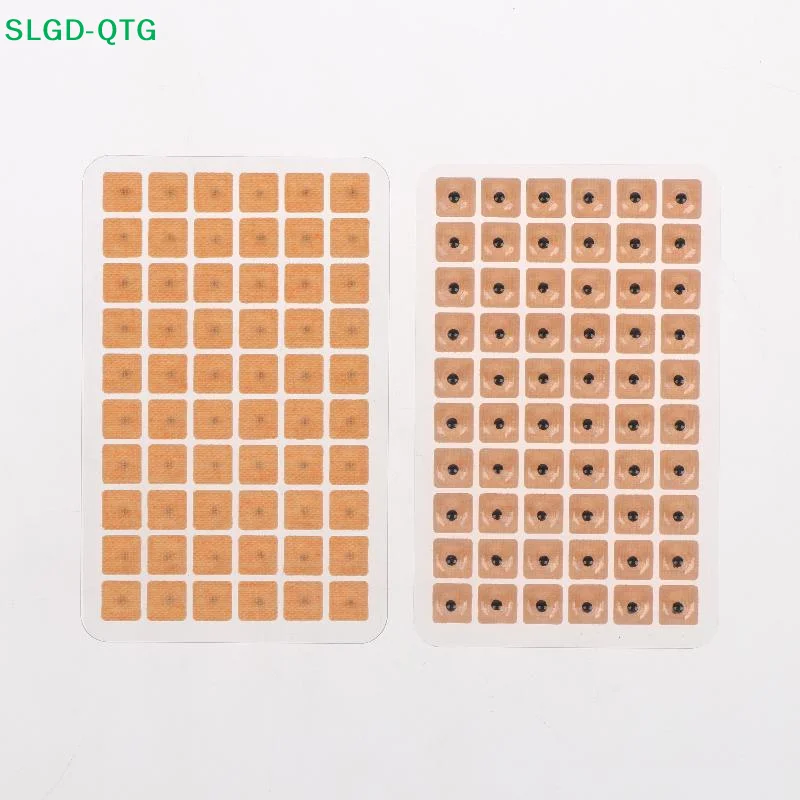 Hot 60Pcs/Bag Seeds Sticker Auricular Auriculotherapy Vaccaria Ear Acupuncture Massage Therapy Needle Patch
