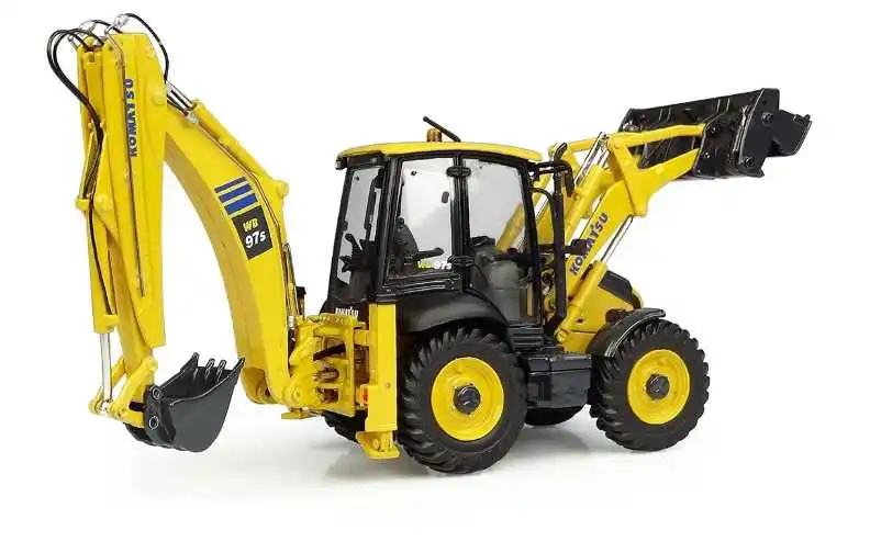 Collectible Alloy Model Gift 1:50 Scale Komatsu WB 97S-8 Sliding Loader Excavator Construction Vehicles Diecast Toy Model UH8139