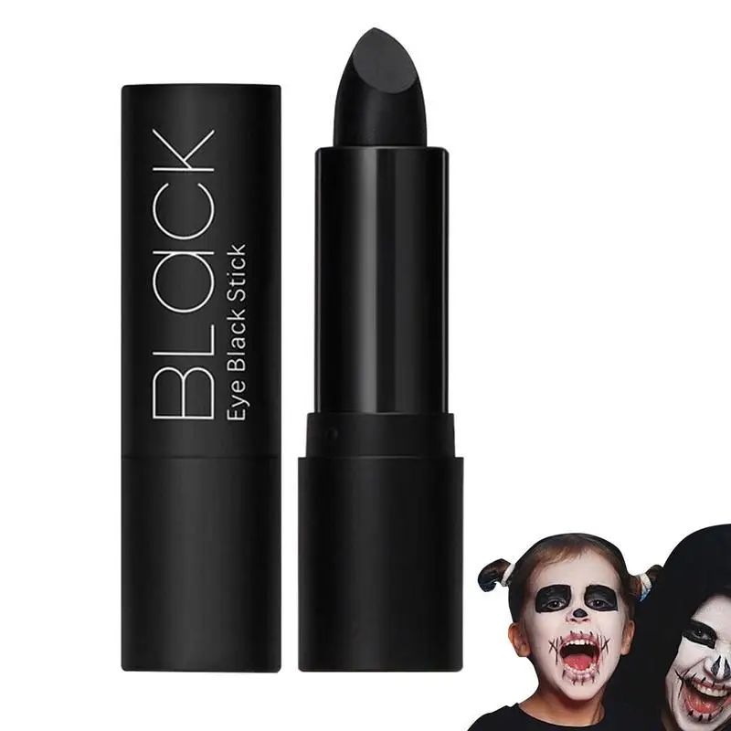 Black Matte Lipstick Black Lip Stain Halloween Facial Black Paint Cream Dark Paint Stick Smudge Proof Lipstick Matte Lipstick