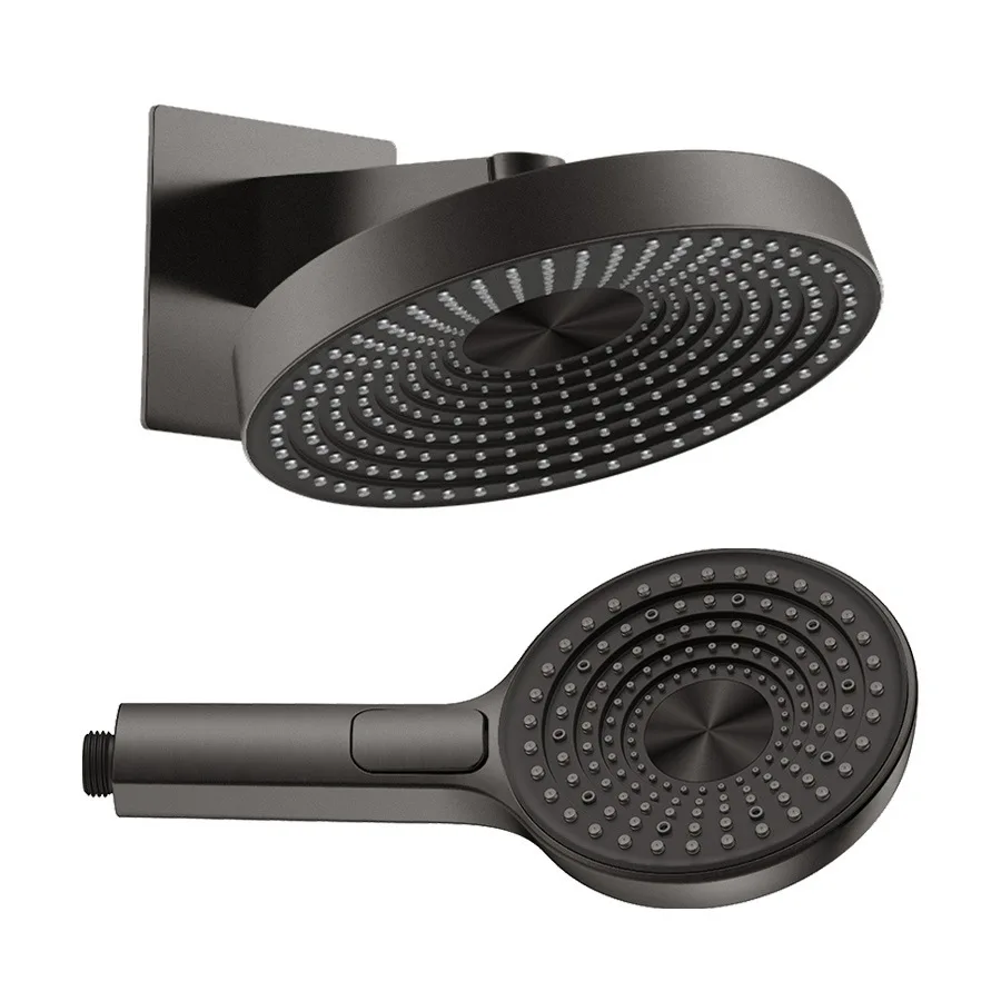 Luxury 300mm Rainfall High-Flow Recessed Shower Head set with 4-Spray Mode Handheld Shower,Rain/Massage/Jet/Mist,Matte black