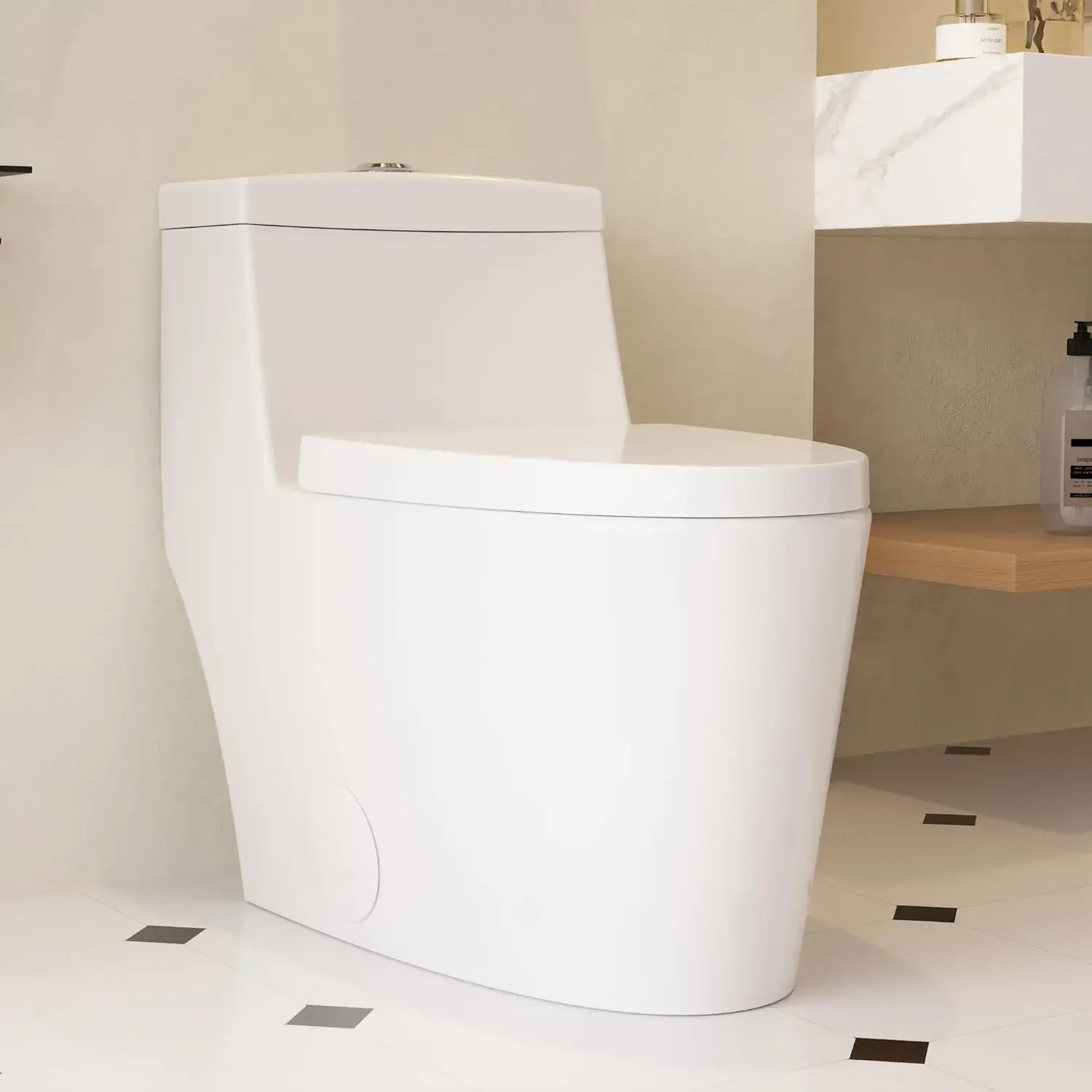 

Dual Flushing Toilet with 17" ADA Comfortable Chair Seat, 1.1/1.6 GPF High-Efficiency Mod