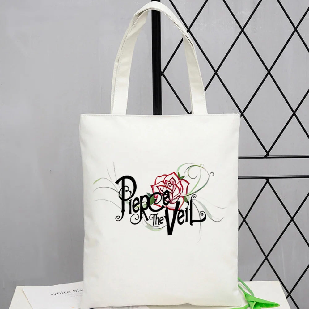 Pierce the Veil tote bag canvas  grocery einkaufstasche y2k torba na zakupy femme