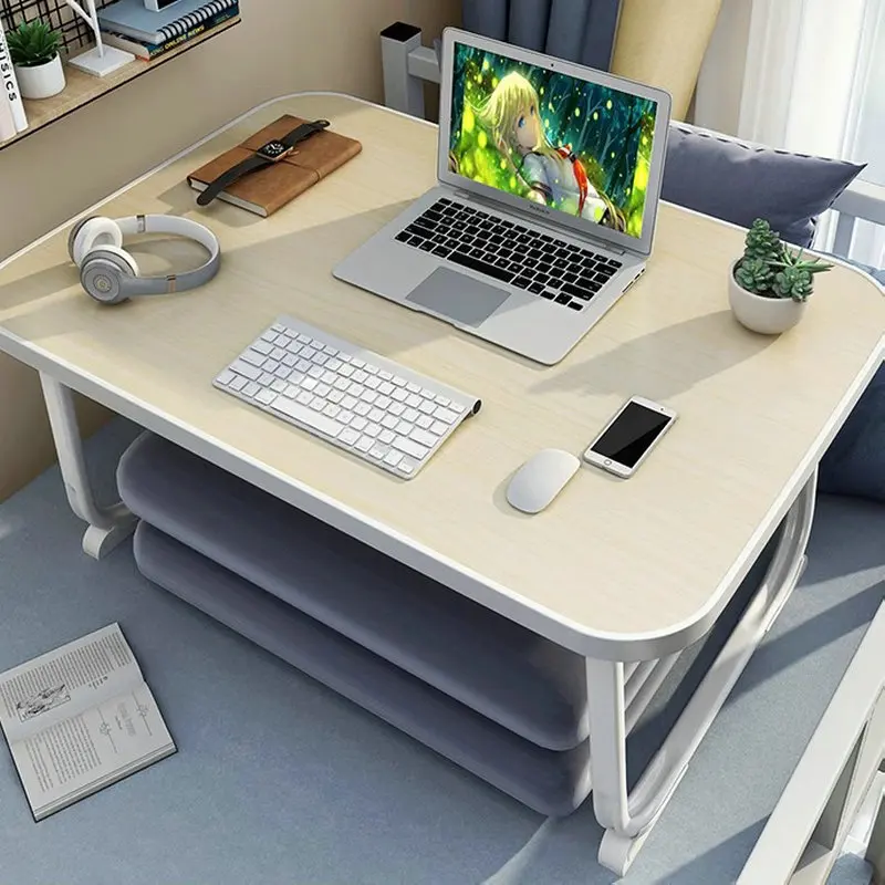 Modern minimalist rectangular eco-friendly high-density board folding table, student dormitory computer desk with drawer YX642GT