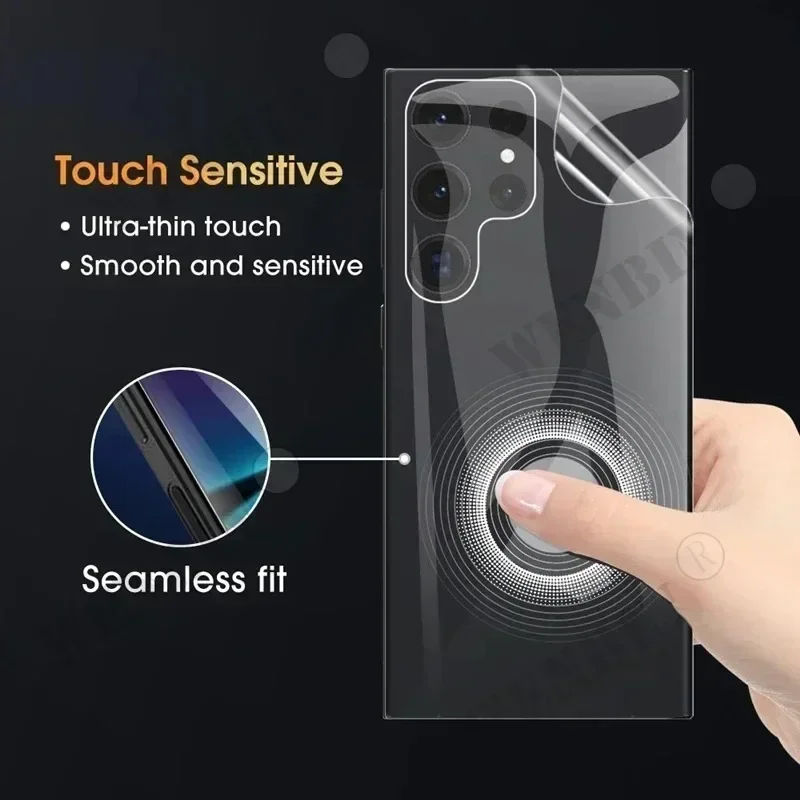 5Pcs Hydrogel Film For Samsung S24 S23 S22 S21 Ultra S24 S23 FE Screen Protector For Samsung A35 A55 A54 A15 A14 M55 Back Film