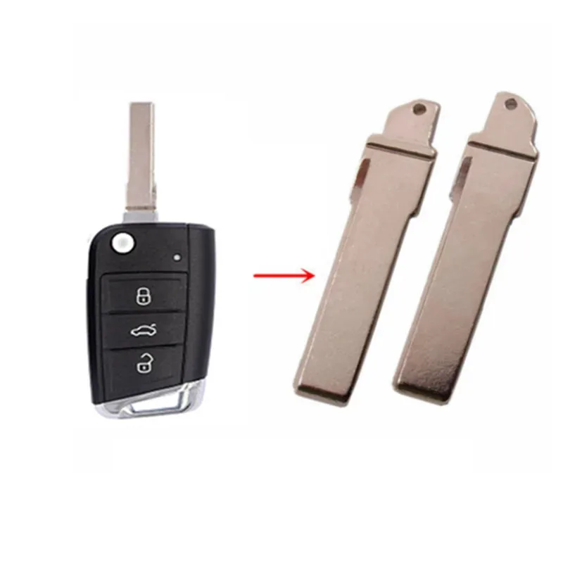 

10pcs New Metal Blank Replacement Car Key Blade original blade HU66 HU162T HU162 for VW MQB Volkswagon MQB