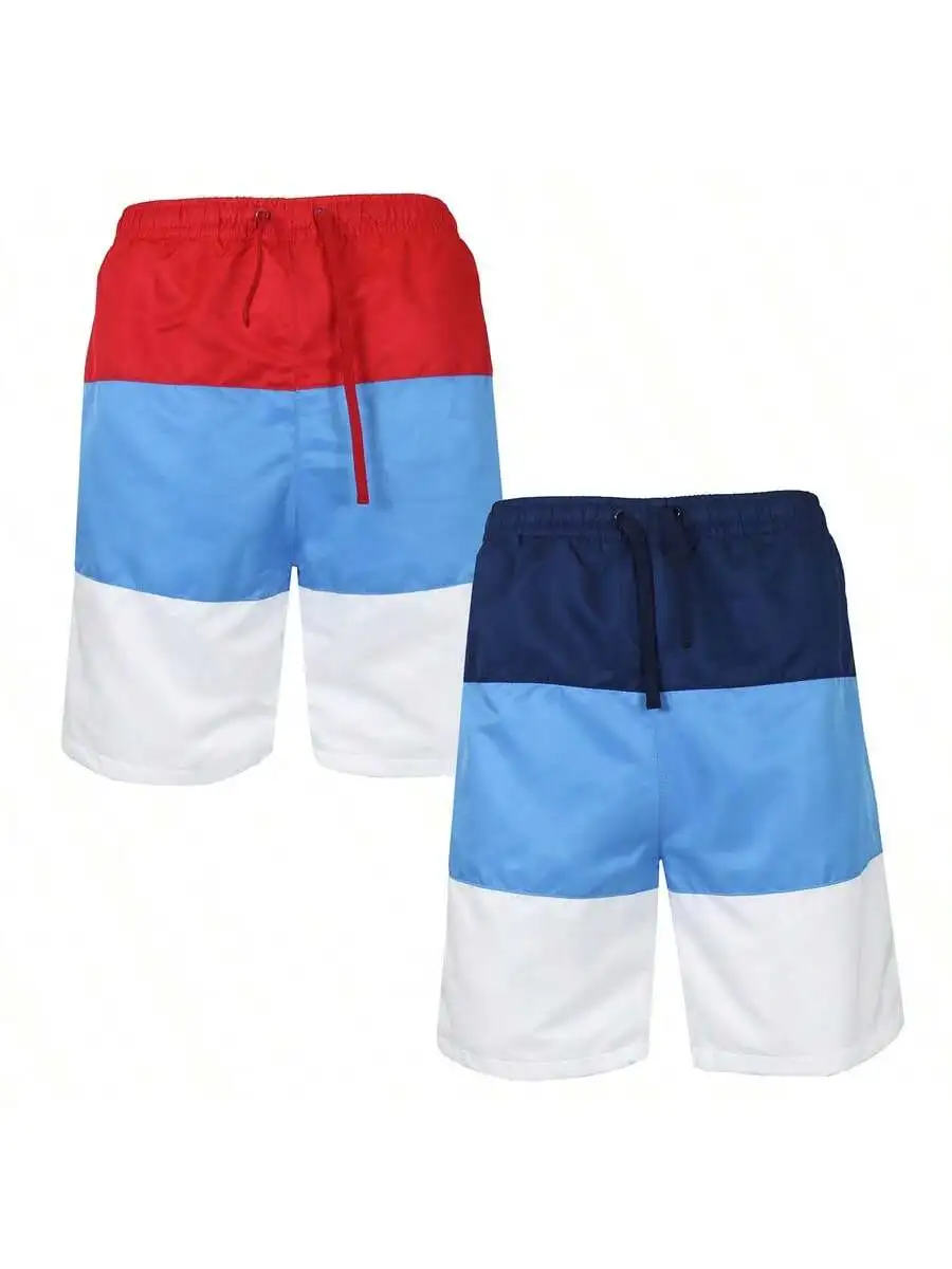 

Mens 2-Pack Color Block Performance Workout Running Shorts