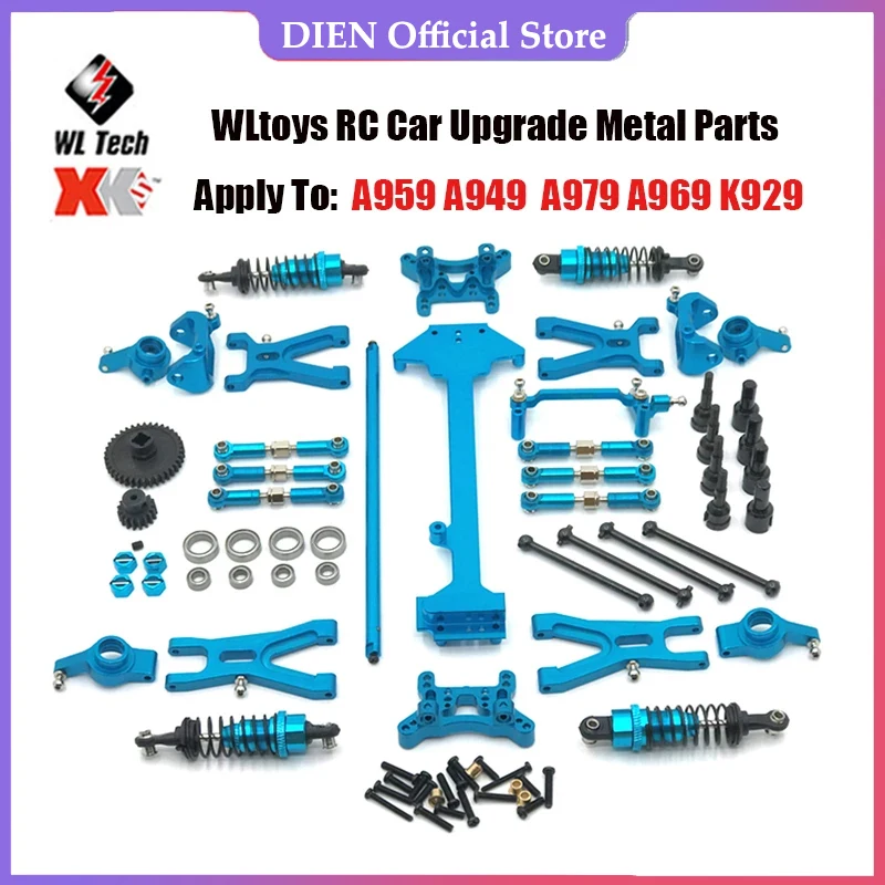 

Metal Upgrade Swing Arm Steering Cup Linkage Shock Absorber Kit WLtoys A959 A949 A979 A969 K929 RC Car Parts 1/18 Rc Crawler